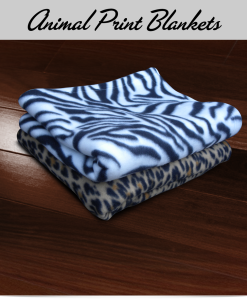Custom Animal Print Fleece Blankets
