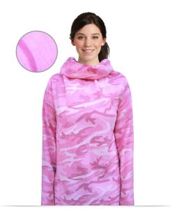 Custom Camouflage Sweatshirt Blanket with Arms