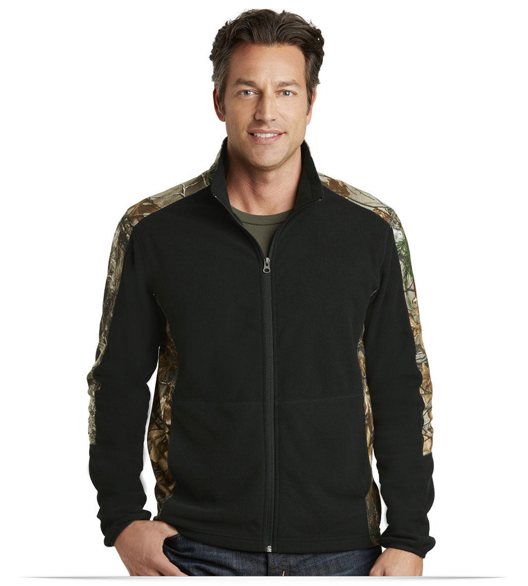 blackrealtreextra Camouflage Microfleece Full-Zip Jacket
