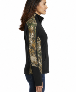 Alternative view of Ladies Camouflage Microfleece Full-Zip Jacket