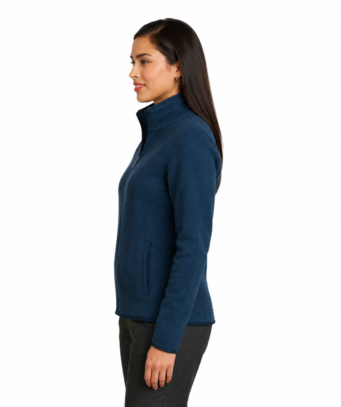 Red House Ladies Sweater Fleece Full-Zip Jacket - Image 3