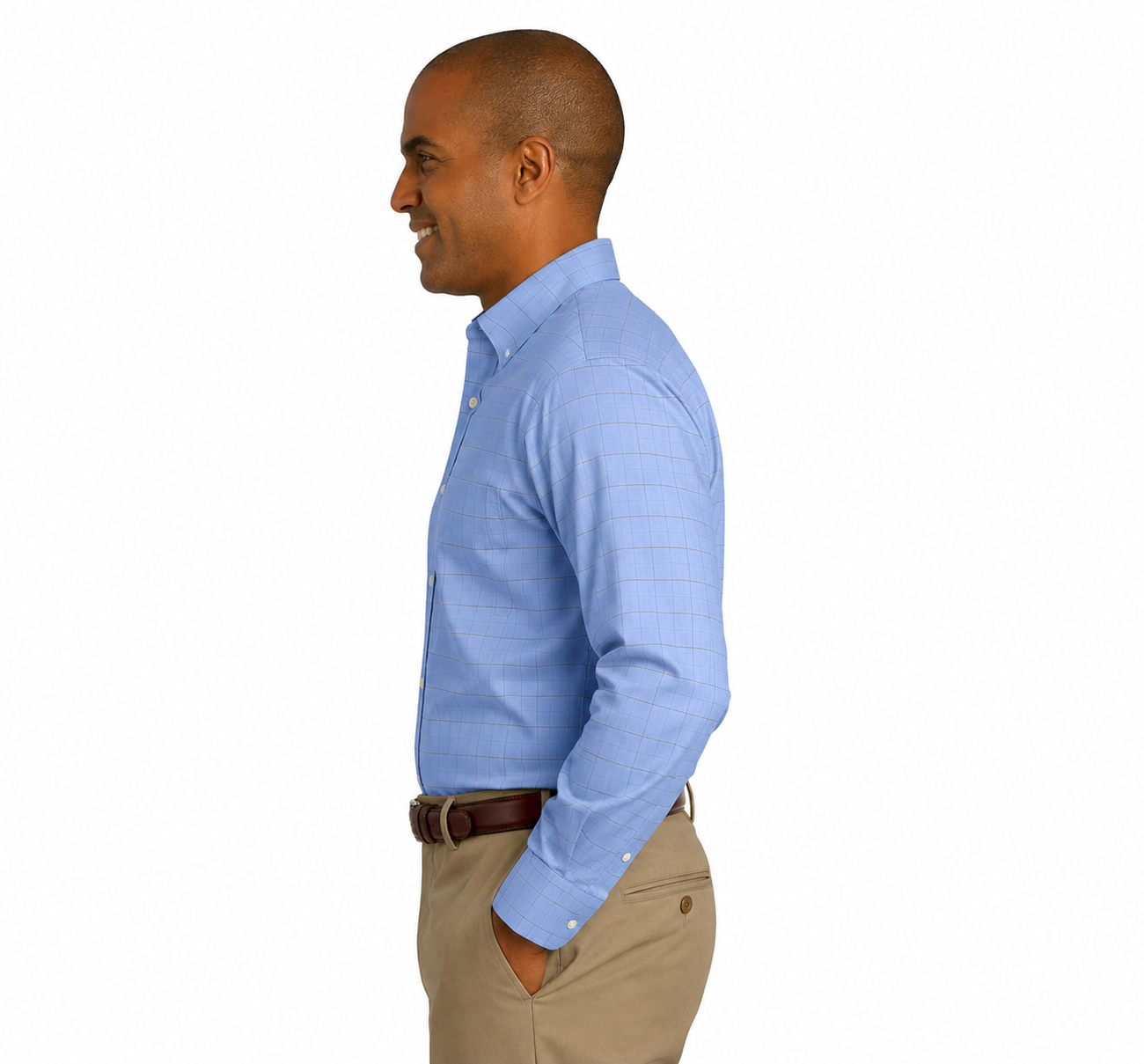 Red House Windowpane Plaid Non-Iron Shirt - Image 3