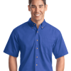 Custom Logo on Port Authority Short Sleeve Twill Shirt