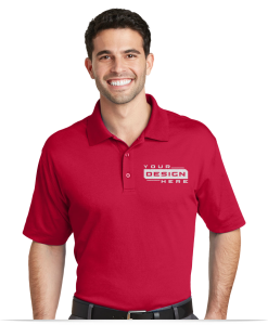 Custom Poly Cotton Polos Embroidered with Logo
