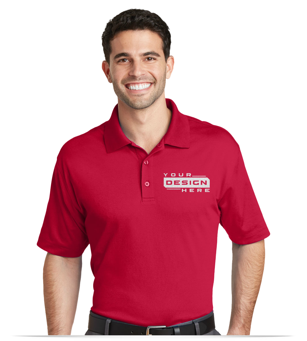 Custom Poly Cotton Polos Embroidered with Logo
