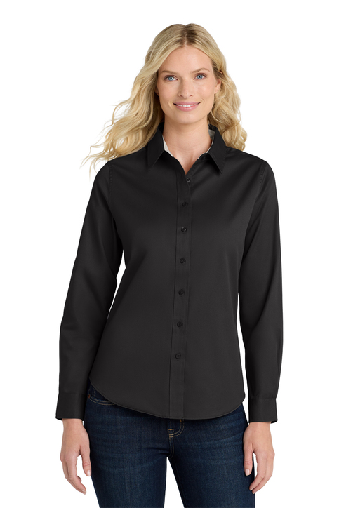 Women's Long Sleeve Easy Care Twill Shirt - Image 5
