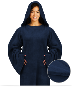 Personalized Coral Hooded Blanket with Sleeves