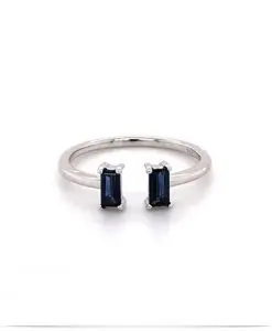 Baguette Sap Stackable Ring