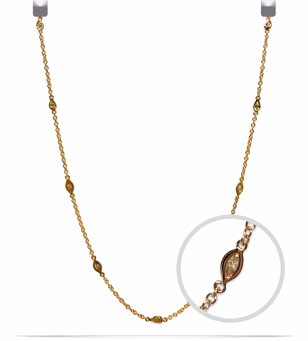 DBY383 14K Gold Diamonds by The Yard Necklace