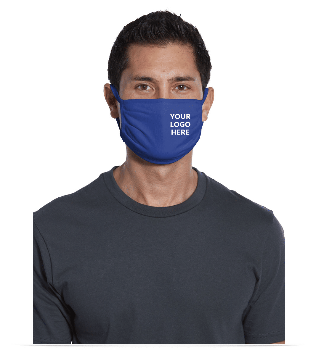 PAMASK_Royal_Front-Main Port Authority Cotton Knit Face Mask