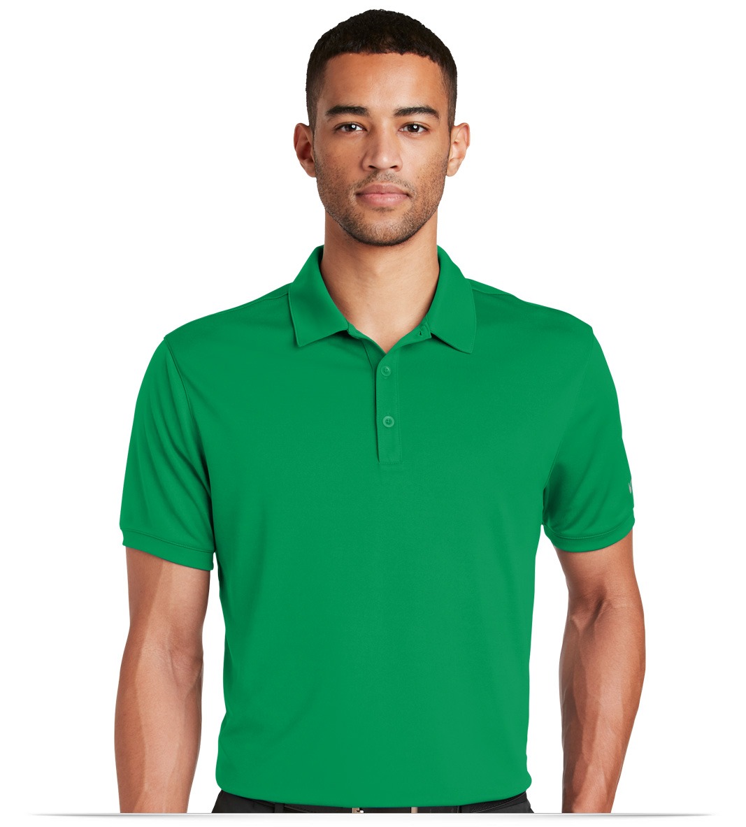 799802_pinegreen_front Nike Dri-FIT Players Modern Fit Polo