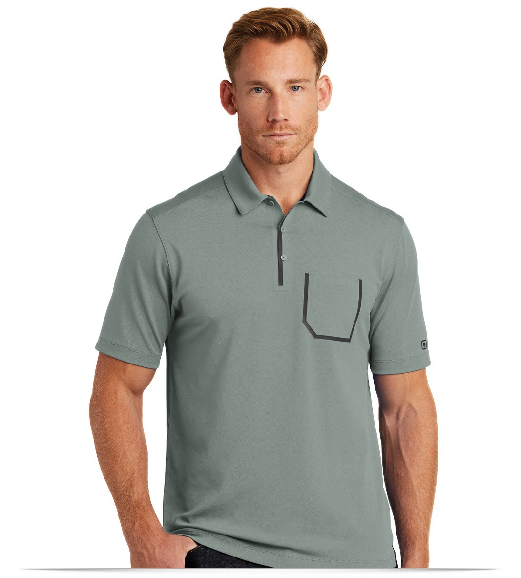 OG131-roguegrey-front Custom OGIO Fuse Polo
