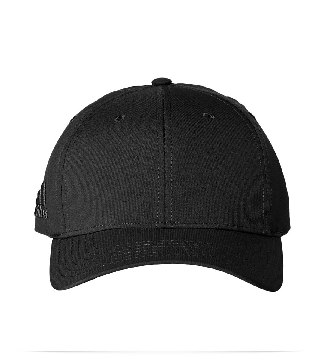 A600P-black-front Adidas Poly Textured Performance Cap