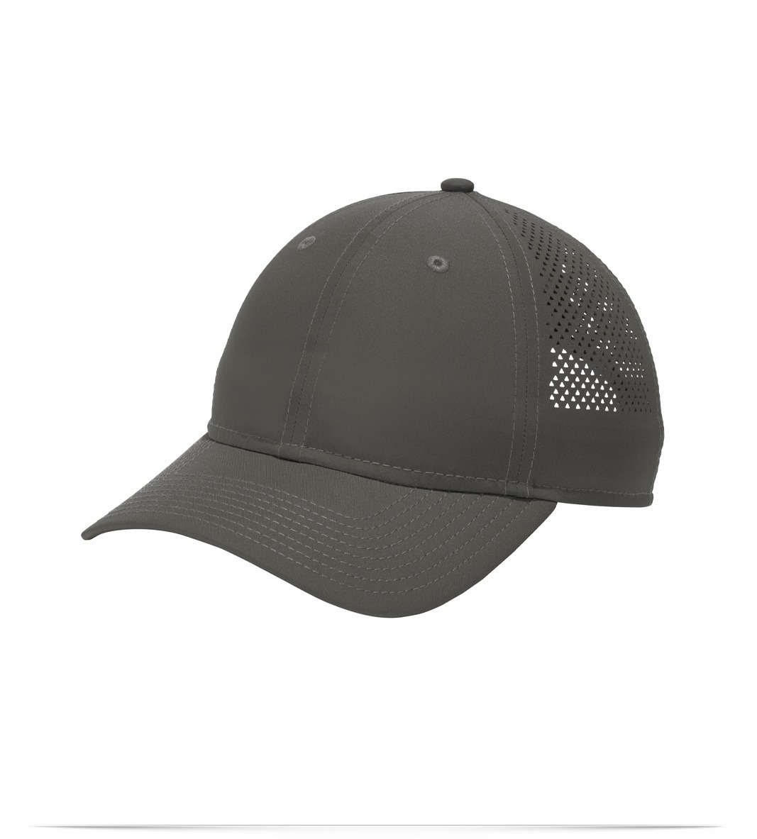 NE406-graphite-front New Era Perforated Performance Cap Grey