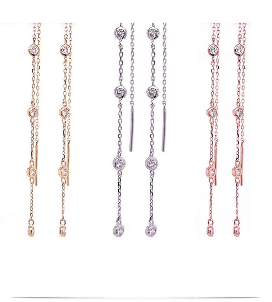 E13798-a Diamond Drop Earring