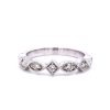 Round Diamond Stackable Rings White