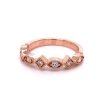 Round Diamond Stackable Rings Rose