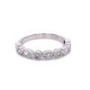 Stackable Round and Marquise Diamond Rings Silver