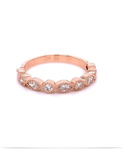 Stackable Round & Marquise Diamond Rings
