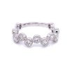 Bezel Twist Stackable Diamond Rings White