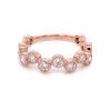 Bezel Twist Stackable Diamond Rings Rose