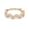 Bezel Twist Stackable Diamond Rings Yellow