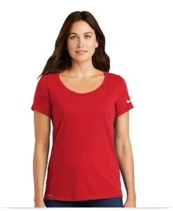 Nike Ladies Dri-FIT Cotton/Poly Scoop Neck Tee