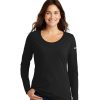 Nike Ladies Core Cotton Long Sleeve Scoop Neck Tee