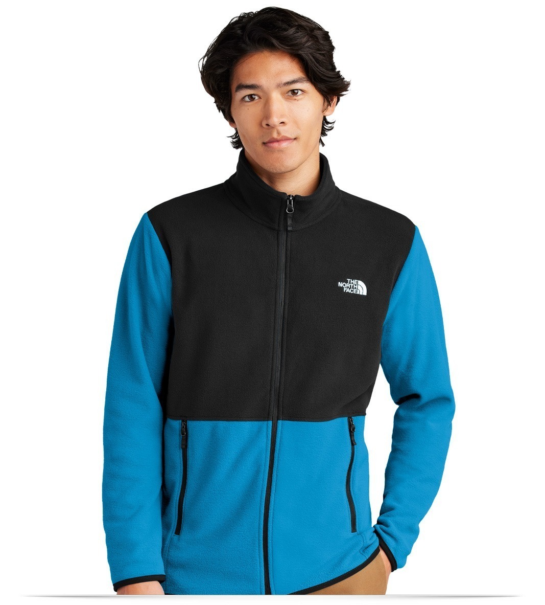 NF0A7V4J-HeroBlue-Front The North Face Glacier Full-Zip Fleece Jacket