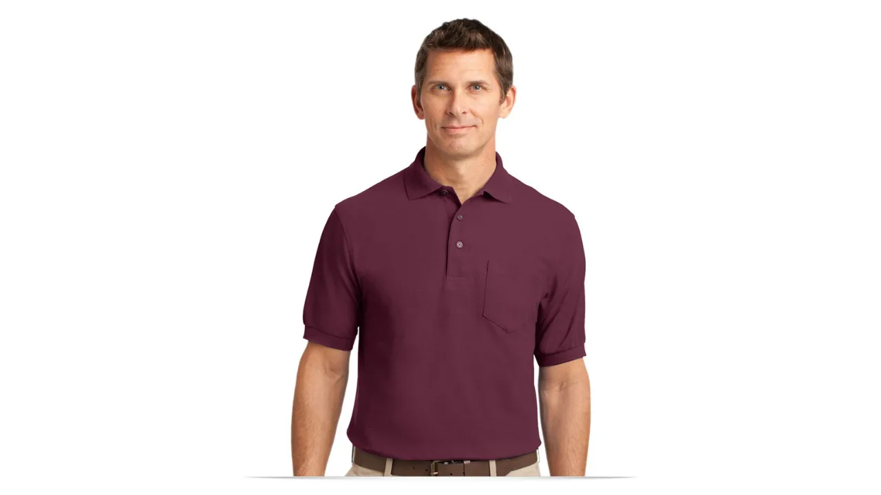 Custom Logo Pocket Polos for Men Embroidered