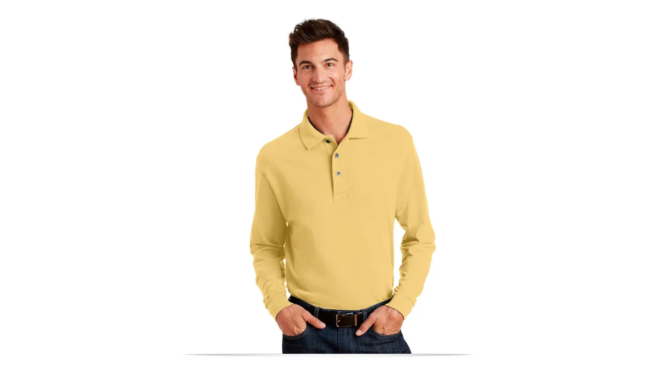 Long Sleeve Polo Shirt: