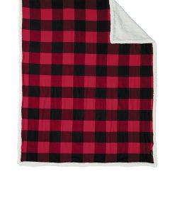 Alternative view of FLANEL SHERPA THROW