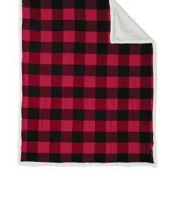 Alternative view of FLANEL SHERPA THROW
