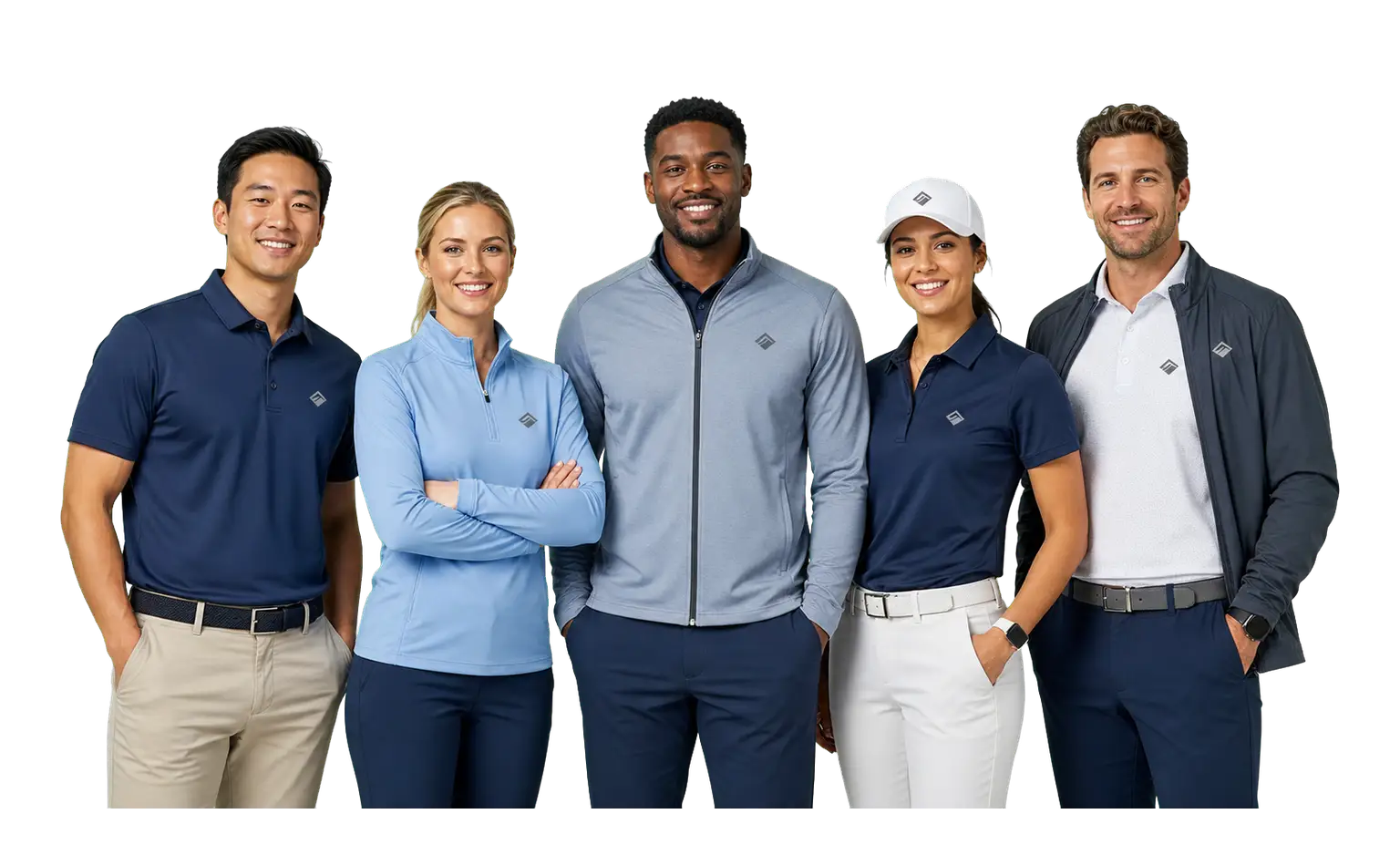Adidas corporate apparel with company logo for business teams