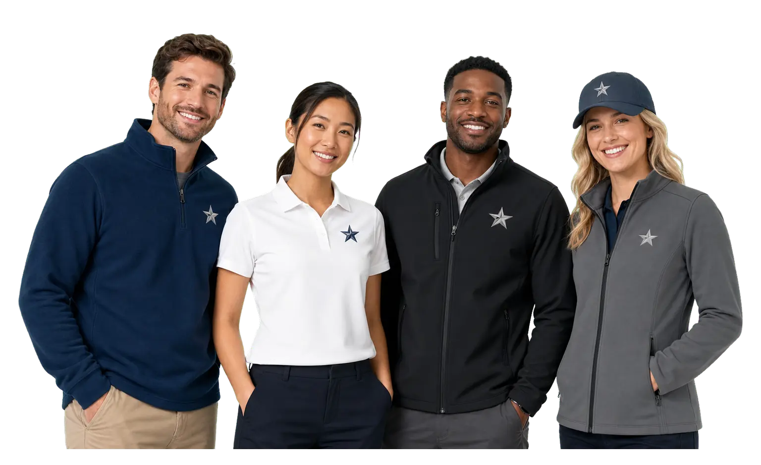 Employees Wearing Comfortable Branded Apparel