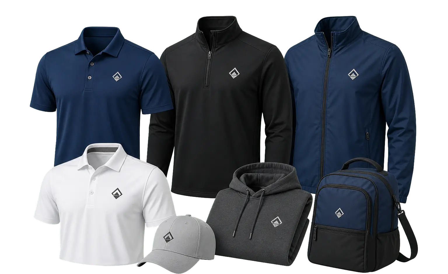 Nike apparel with company logo for employees and corporate events