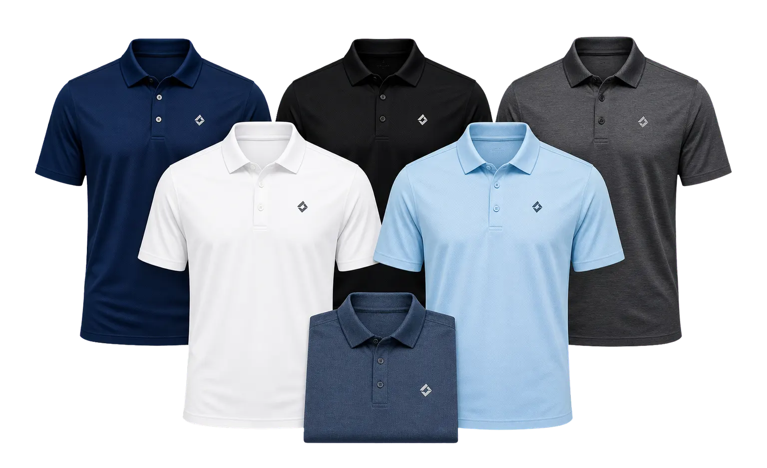 Nike polos with company logo for employees and events