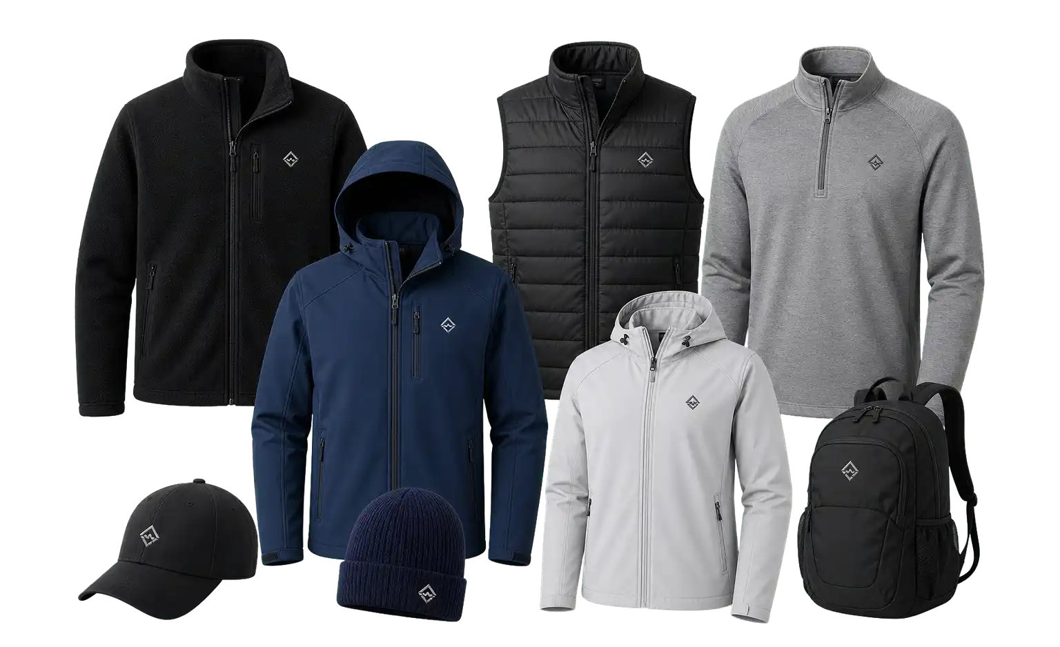 North Face apparel with company logo for employees and corporate events