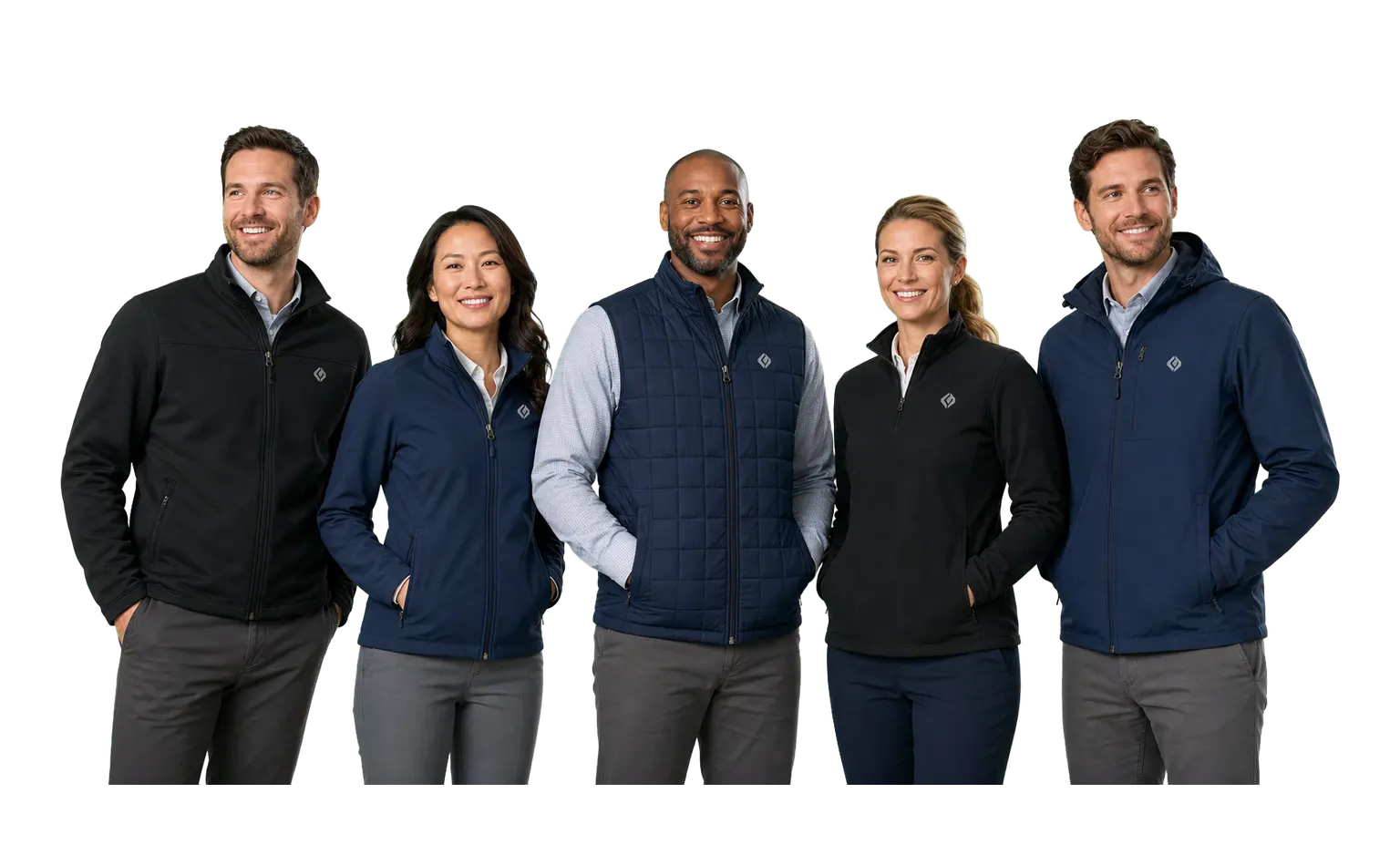 North Face corporate apparel with company logo for business teams