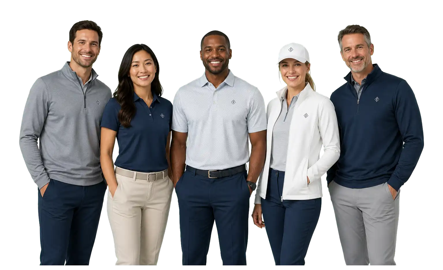 TravisMathew corporate apparel with company logo for business teams