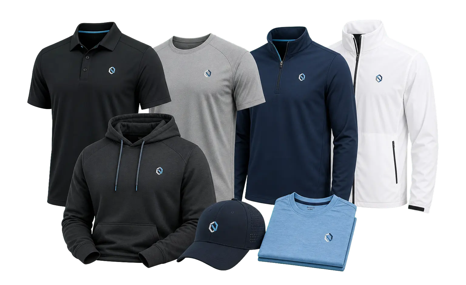 Under Armour apparel with company logo for employees and corporate events