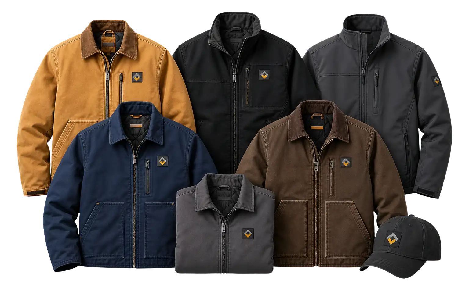 Carhartt jackets with company logo for employees and field teams