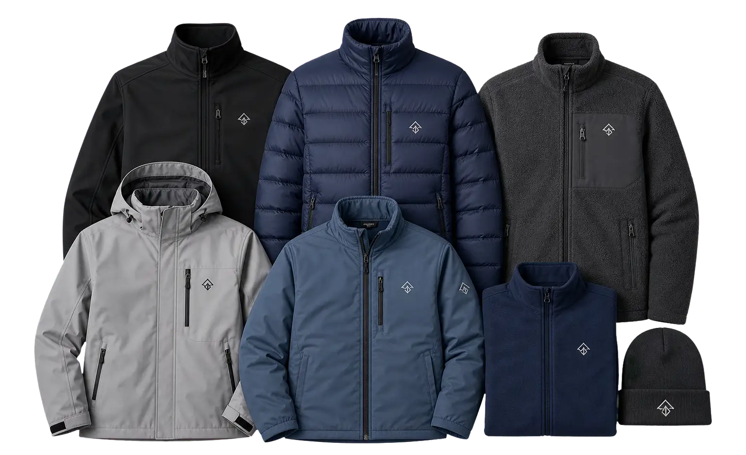 North Face jackets with company logo for employees and corporate gifts