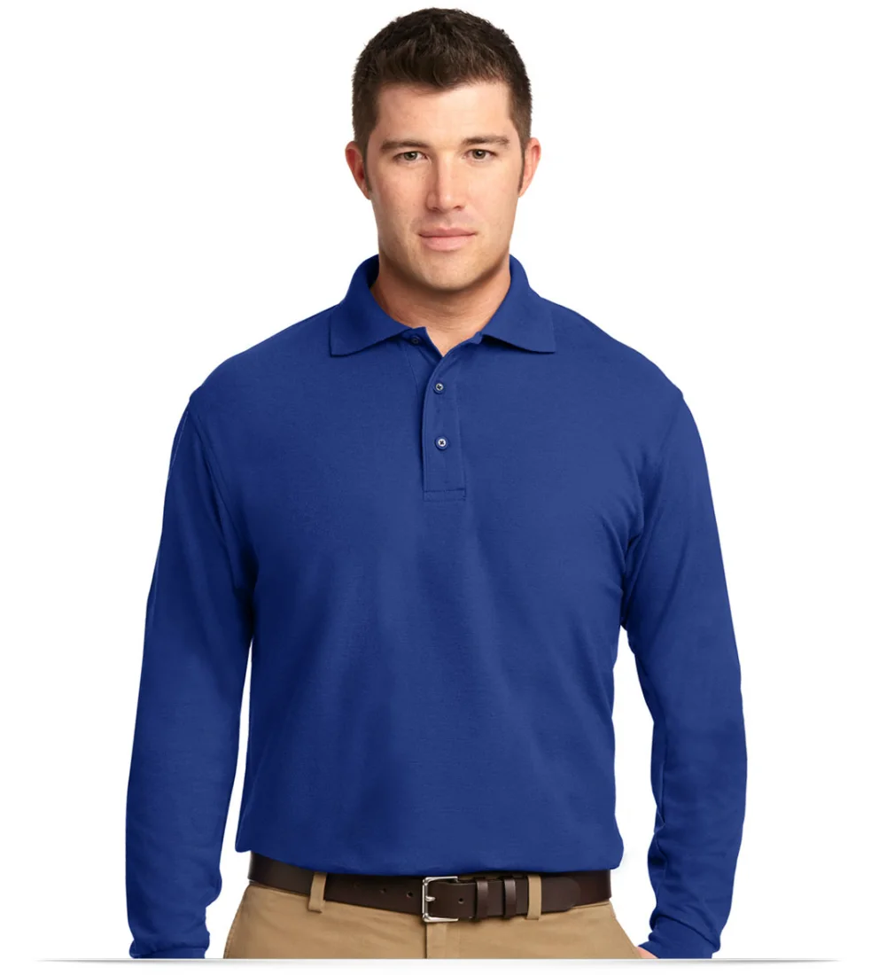 Custom Logo Long Sleeve Polo Shirt