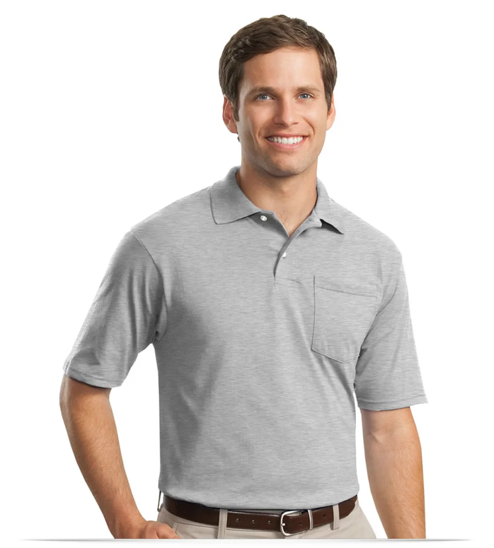 Custom Logo Pocket Polos for Men Embroidered