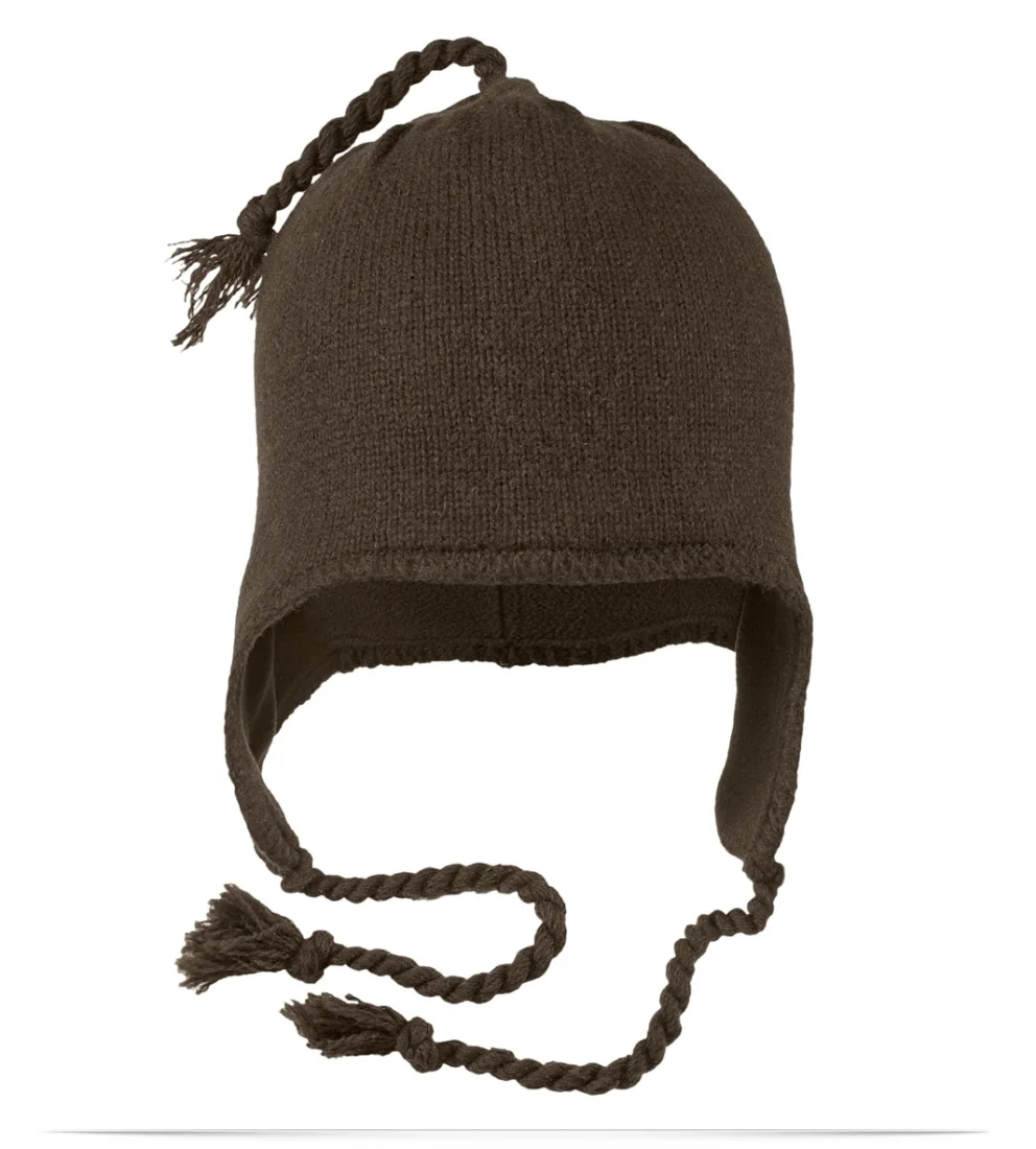 Embroidered Knit Hat with Earflaps
