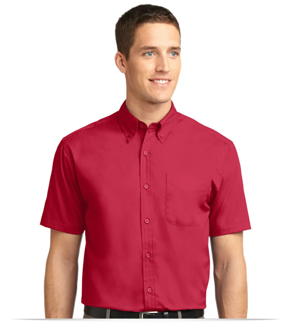 Embroidered Short Sleeve Easy Care Shirt