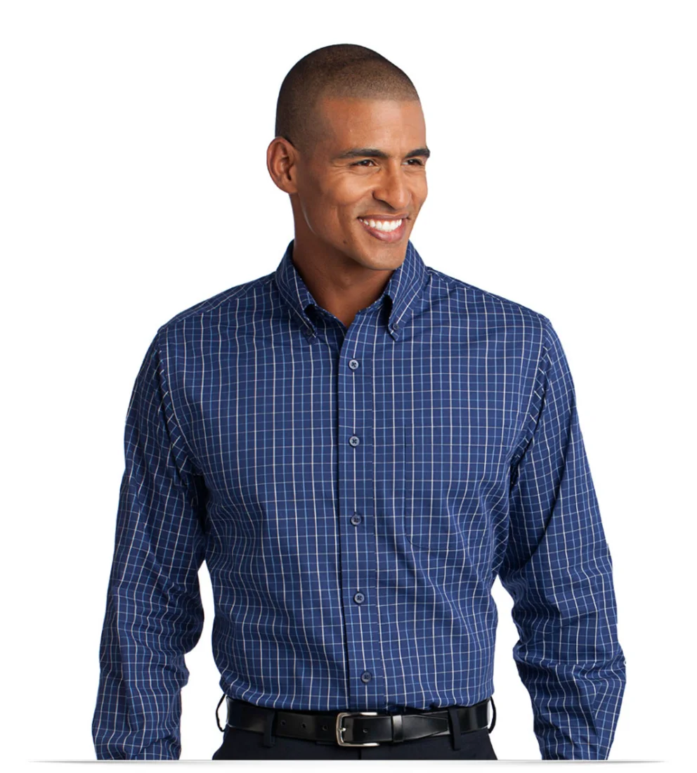 Personalized Checkered Easy Care Shirt