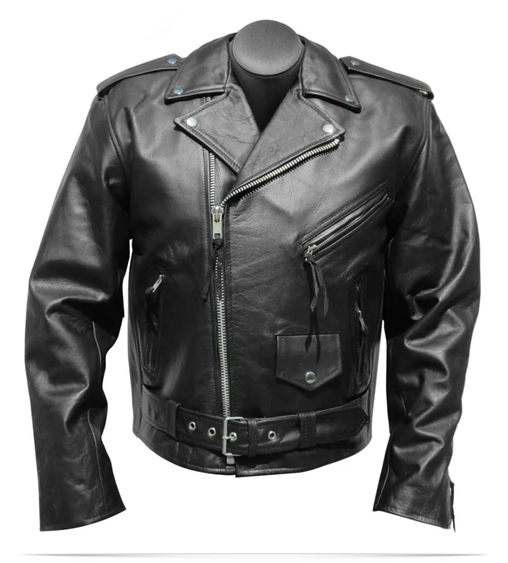 Custom Logo Motorcycle Leather Jacket