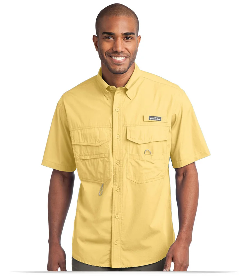 Customize Eddie Bauer Short Sleeve Fishing Shirt